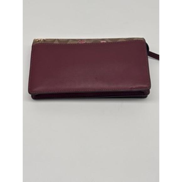 Coach C8731 Wildflower Print Signature Pvc Anna Foldover Crossbody Bag Purse - Picture 2 of 4